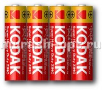 Батарейка "Kodak" Super Heavy Duty Zinc AA R6 /4 (4/24/576) - купить в Тамбове