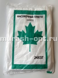 Фасовка "Клевер" Зелёный клён  24*37см 8мкм европласт 800шт (10)  - купить в Тамбове