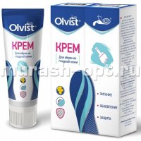 Крем для кожи "Olvist" тюбик с губкой 75мл белый (12) - купить в Тамбове