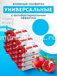 Влажные салфетки ГРАНАТ 129*14см АНТИБАКТЕРИАЛЬНЫЕ 120шт с клапаном (12)  - купить в Тамбове