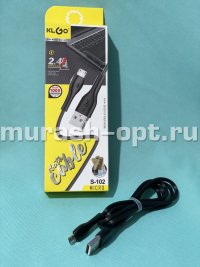 Кабель "KLGO" USB - microUSB 1м (20) /круглый/ - купить в Тамбове