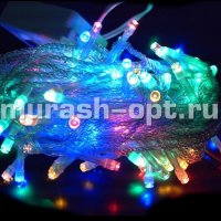 Гирлянда светодиодная 400LED разноцветная 18,1м (60) /реальное кол-во 150 ламп провод прозрачный/ - купить в Тамбове