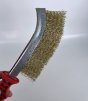 Щётка металлическая "РОКОТ" с пластиковой ручкой, щетина латунированная сталь (12)  - купить в Тамбове