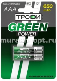 Аккумулятор "Трофи" AAA R03 650mAh бл2 (2/20) - купить в Тамбове
