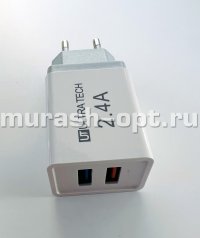 Сетевое зарядное устройство 2 USB 2,4A (100) - купить в Тамбове